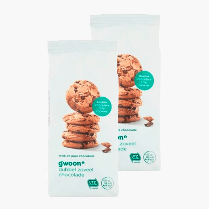 G'woon American Double Chocolate Chip Cookies 200g 2x