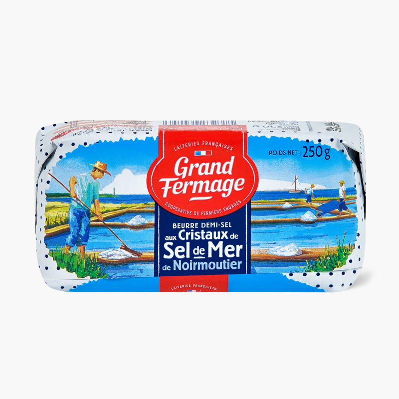 Grand Fermage - Beurre aux cristaux de sel de mer de Noirmoutier (250g)