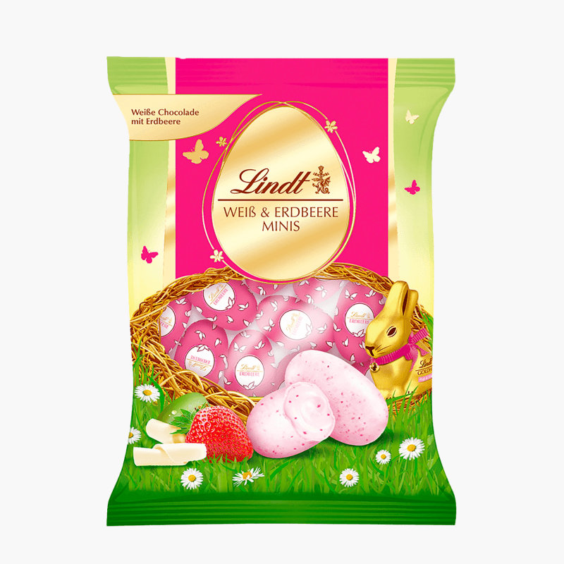 Lindt Mini-Eier Erdbeere 100g