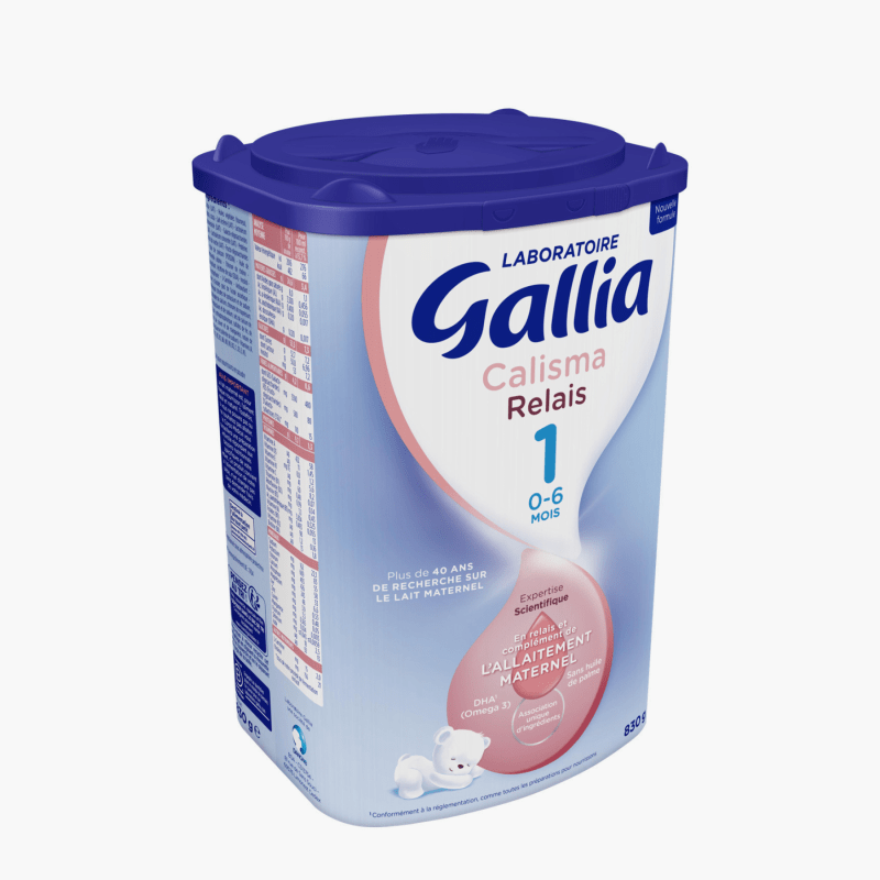 Gallia 1er âge Calisma Relais - Lait infantile en poudre de 0 à 6 mois, en relais de l'allaitement maternel (830g)