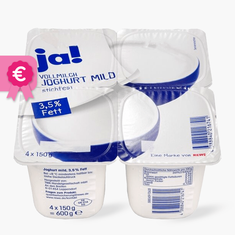 Ja! Vollmilch-Joghurt 4x150g