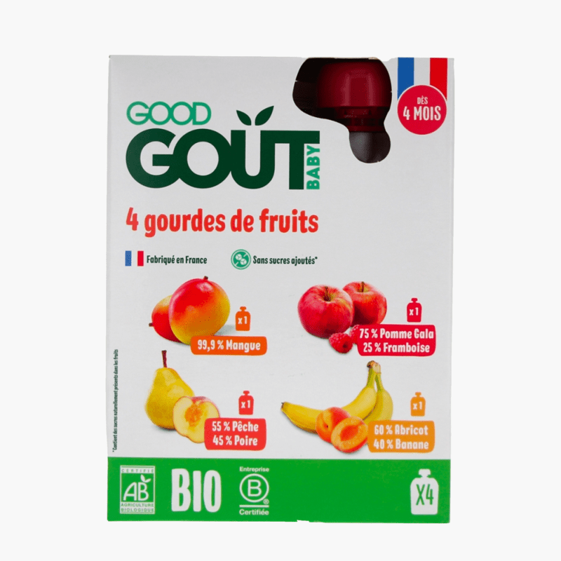 Dès 4 mois Good Goût - Compotes multi variétés Bio (4x120g)