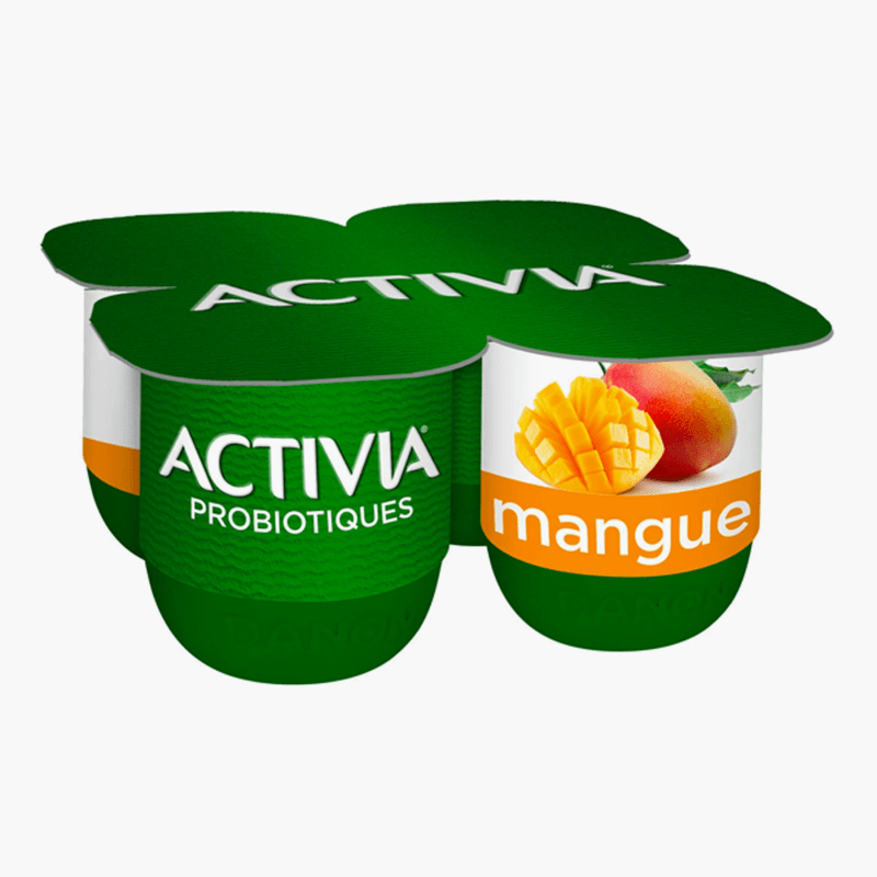 Danone - Yaourt Activia mangue (4x125g)