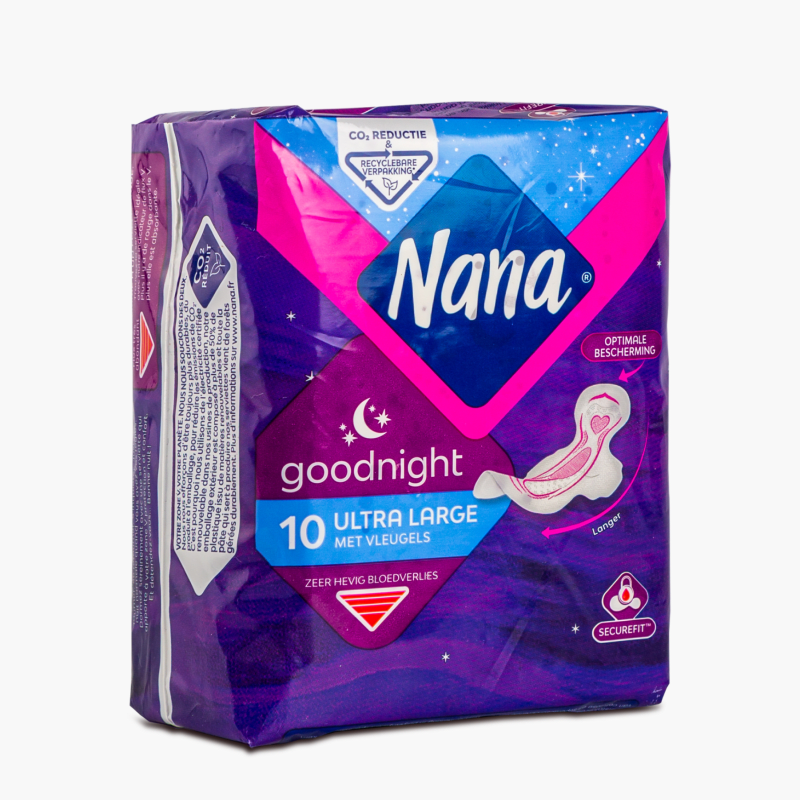 Nana - Serviettes hygiéniques ultra goodnight+ (x10)