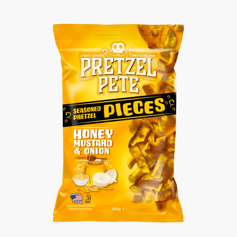 Pretzel Pete Honey Mustard & Onion 160g