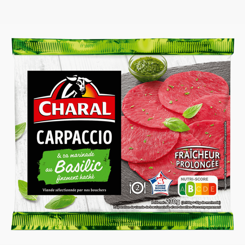 Charal - Carpaccio au basilic (200g)