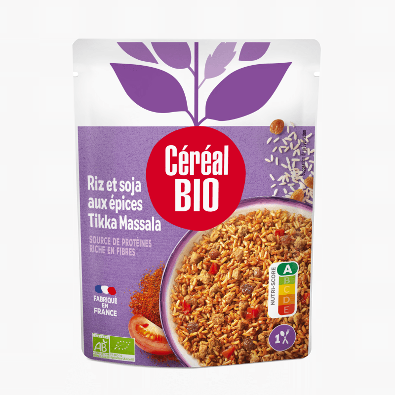 Céréal Bio - Riz et Soja Tikka Massala (220g)