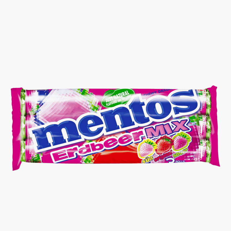 Mentos Erdbeer-Mix 112g (3x37,5g)