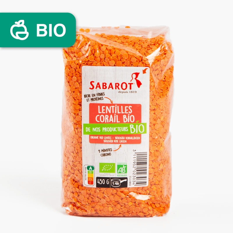 Sabarot - Lentilles corail Bio (450g)