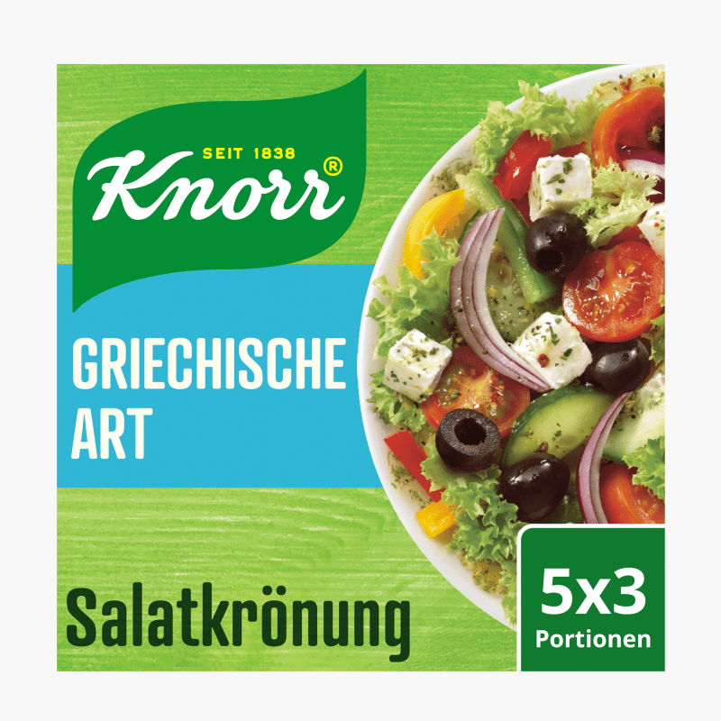 Knorr Salatkrönung Griechische Art Dressing 5er-Pack ergibt 450 ml