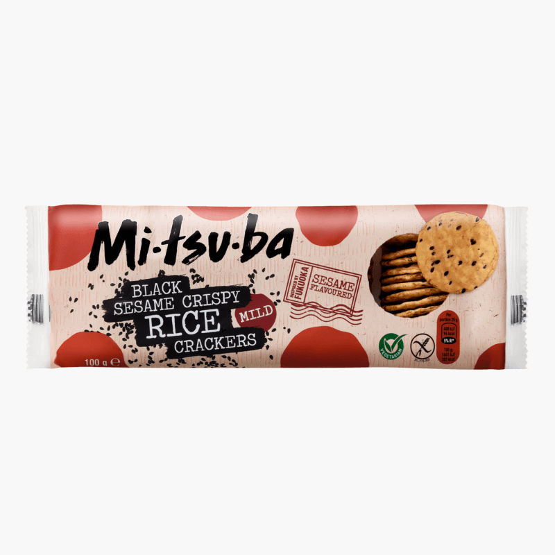 Mitsuba Rice Cracker Black Sesame 100g