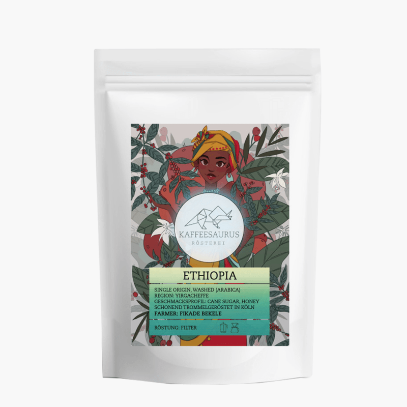 Kaffeesaurus Rösterei Ethiopia Ganze Bohne 250g