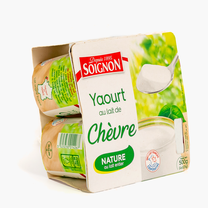 Soignon - Yaourt au lait de chèvre nature (4x125g)