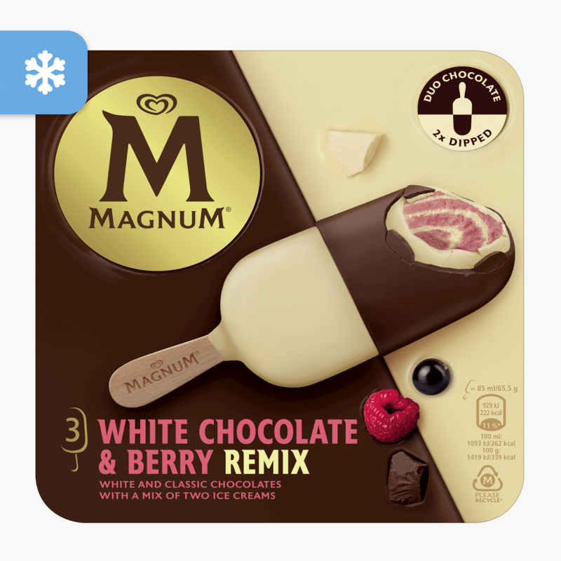 Magnum Remix White Chocolate & Berry 255ml (3x85ml)