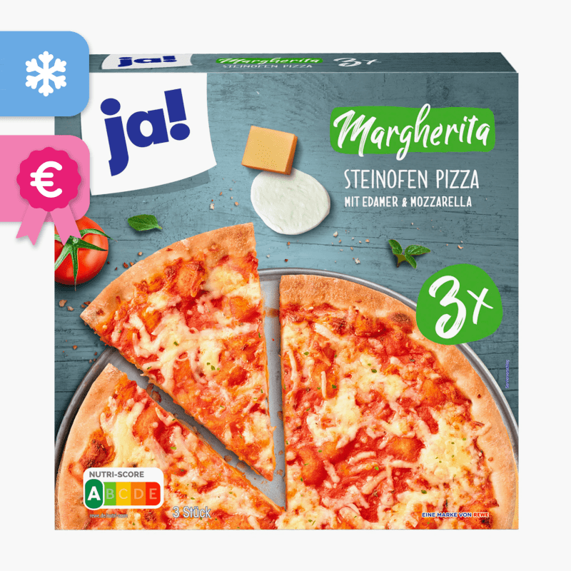 Ja! 3x Steinofen Pizza Margherita 900g (3x300g)