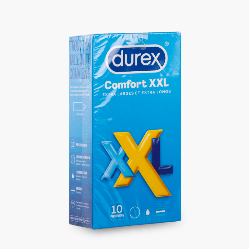 Durex - Préservatifs grande taille Comfort XXL (x10)