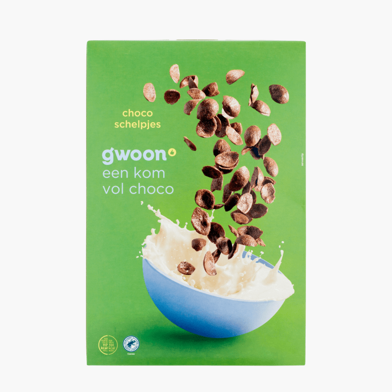 G'woon Chocoschelpjes 375g