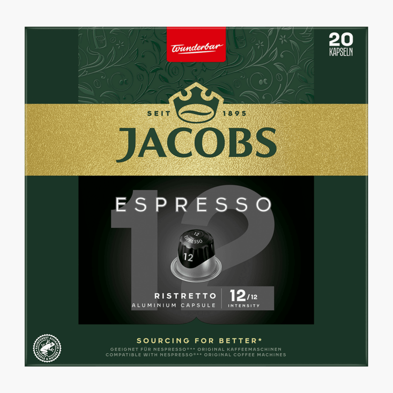 Jacobs Espresso 12 Ristretto 104g (20 Kapseln)