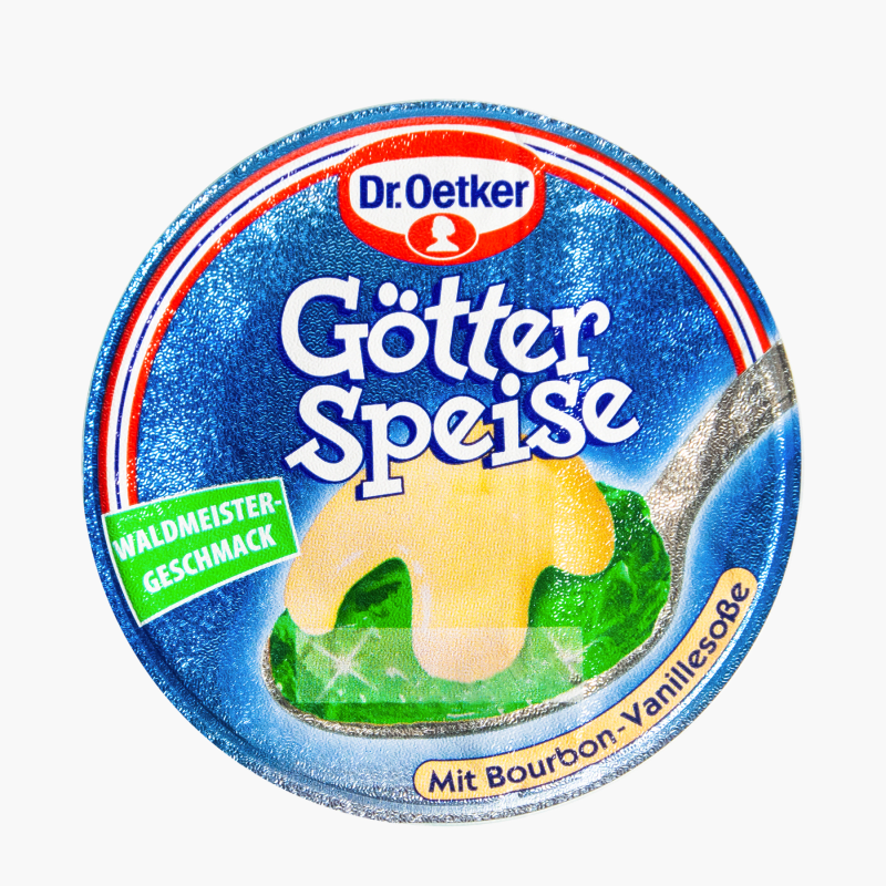 Dr. Oetker Götterspeise Waldmeister mit Bourbon-Vanille-Soße 160g