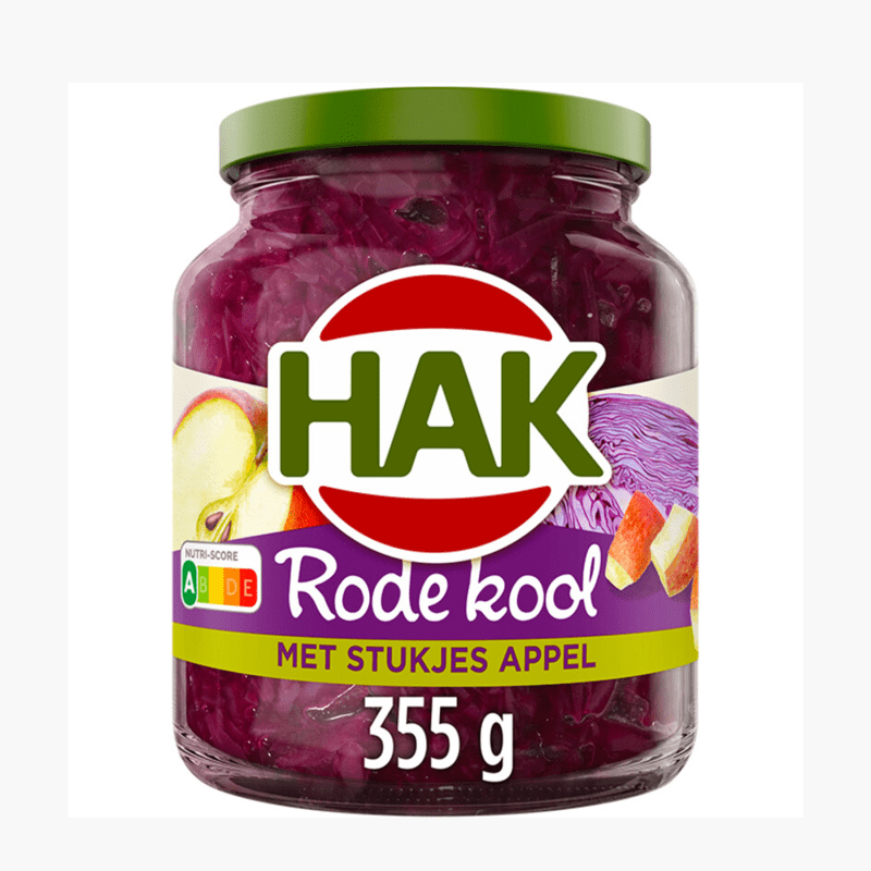 HAK Rode kool met appel 355g