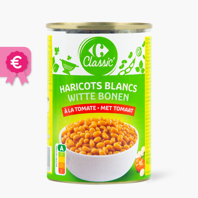 Carrefour - Haricots blancs à la tomate (400g)