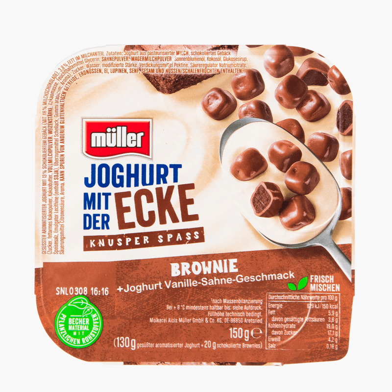 Müller Joghurt Mit Der Ecke Brownie 150g