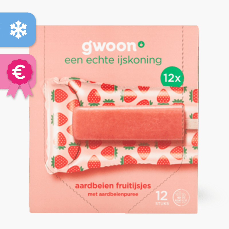 G'woon Fruitijsjes Aardbei 12 St.