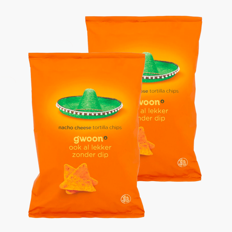 G'woon Tortilla Chips Cheese 165g 2x