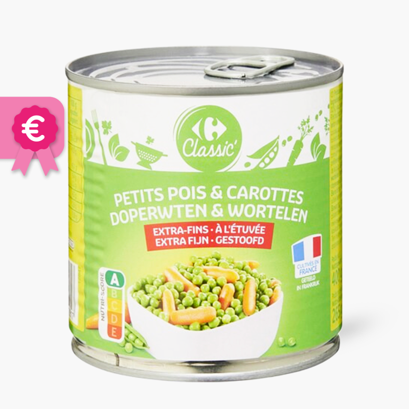 Carrefour - Petits pois et carottes extra-fins (400g)