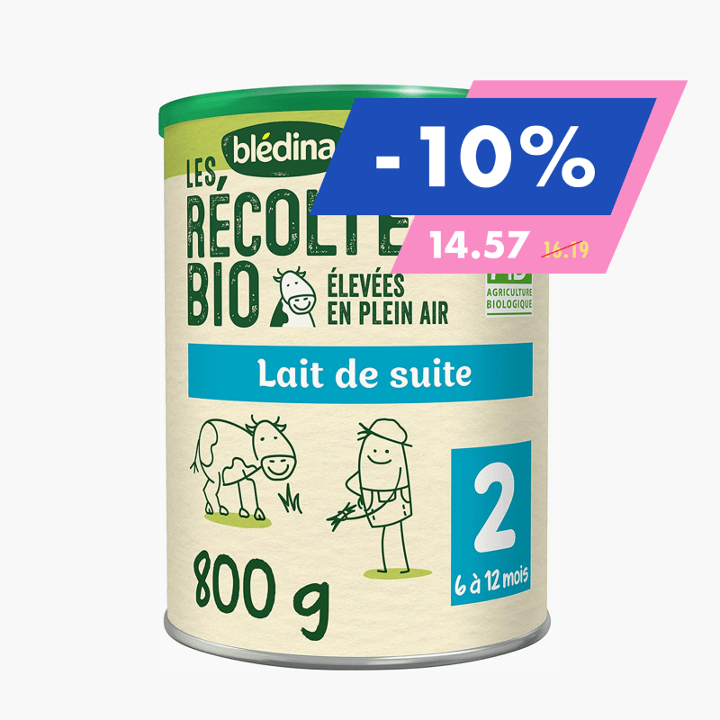 Blédina 2ème âge Bio - Lait infantile en poudre dès 6 mois (800g)