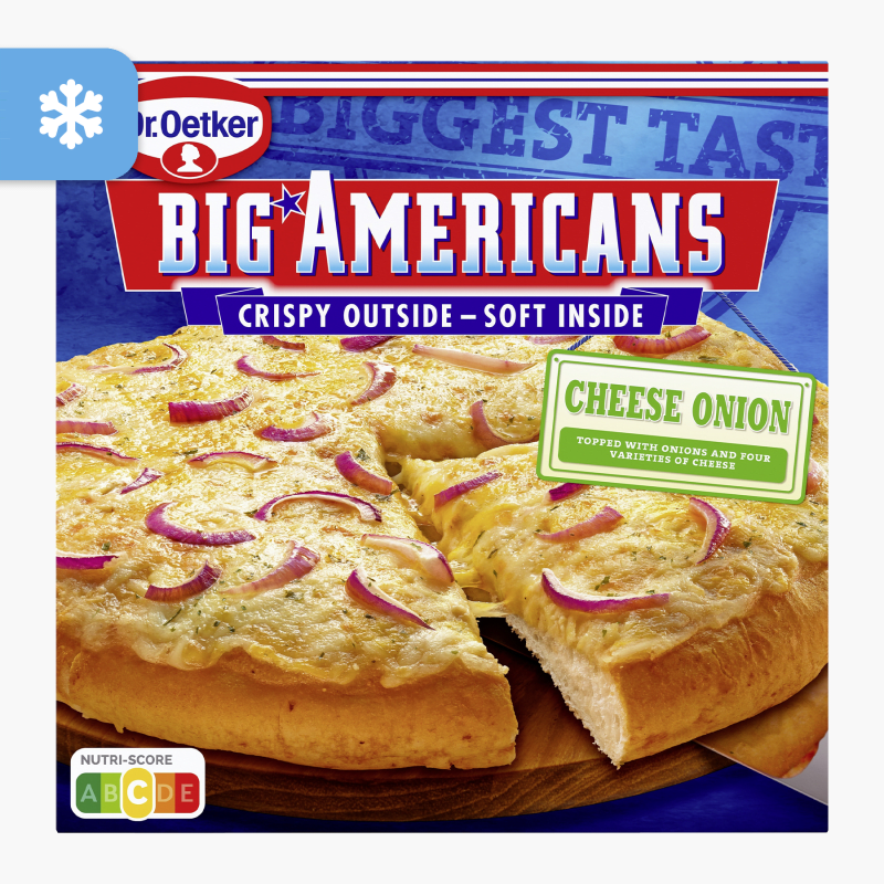 Dr. Oetker Big Americans Pizza Cheese Onion 385g