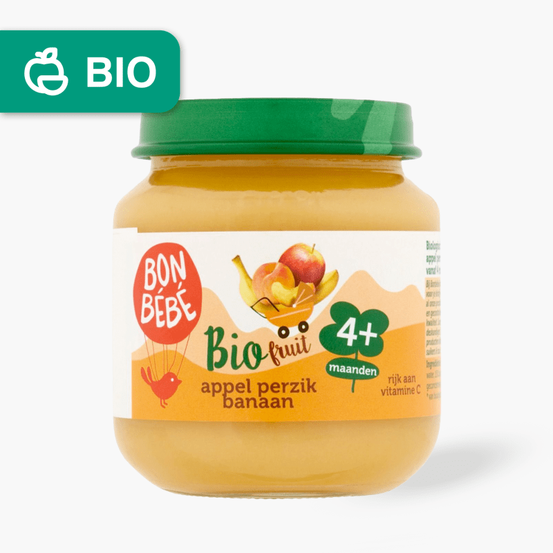 Bon Bebe 4M Appel Perzik Banaan 125g Bio