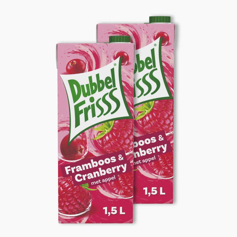 Dubbel Frisss Framboos-Cranberry 1.5L 2x