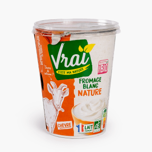 Vrai - Fromage blanc au lait de chèvre Bio (400g) Vrai - Fromage blanc au lait de chèvre Bio (400g)