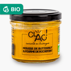 CLAC! - Tartinable fromagé Bio - Mousse de butternut et fourme de Rochefort (100g)