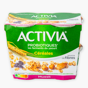 Activia - Yaourt au bifidus aux céréales muesli (4x120g) Activia - Yaourt au bifidus aux céréales muesli (4x120g)