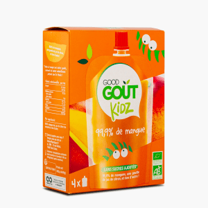 Good Gout Kidz - Purée de mangue Bio sans sucre ajouté (4x90g)