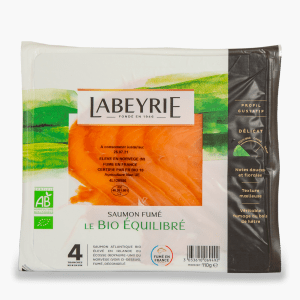Labeyrie - Saumon fumé Atlantique 4 tranches Bio (120g) Labeyrie - Saumon fumé Atlantique 4 tranches Bio (120g)