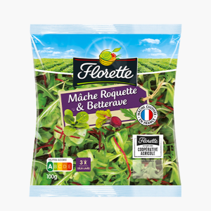Florette - Trio salades mache, roquette et betterave (100g) Florette - Trio salades mache, roquette et betterave (100g)