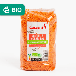 Sabarot - Lentilles corail Bio (450g) Sabarot - Lentilles corail Bio (450g)