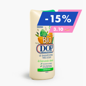 Dop - Shampooing cheveux secs très doux amande douce Bio (400ml) Dop - Shampooing cheveux secs très doux amande douce Bio (400ml)