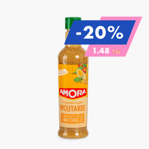 Amora - Vinaigrette légère à la moutarde (380ml) Amora - Vinaigrette légère à la moutarde (380ml)