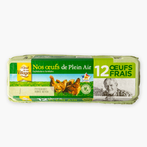 Oeufs frais plein air x12 - L'Oeuf de Nos Villages Oeufs frais plein air x12 - L'Oeuf de Nos Villages
