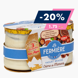La Fermière - Yaourt brassé à la crème de marrons (2x160g) La Fermière - Yaourt brassé à la crème de marrons (2x160g)