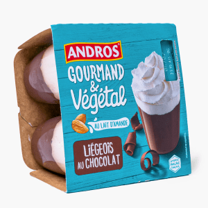 Andros - Liégeois au chocolat végétal au lait d'amande (2x100g) Andros - Liégeois au chocolat végétal au lait d'amande (2x100g)
