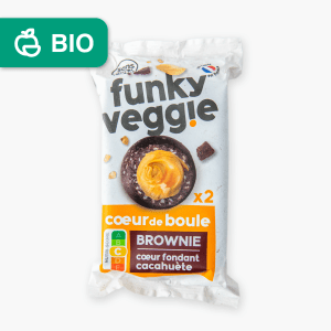 Funky Veggie - Cœur de boule Brownie & Cacahuètes Bio (36g) Funky Veggie - Cœur de boule Brownie & Cacahuètes Bio (36g)