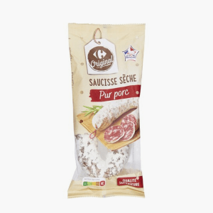 Saucisse sèche pur porc - Carrefour (250g) Saucisse sèche pur porc - Carrefour (250g)