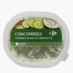 Carrefour - Salade de concombres fromage blanc et ciboulette (300g)