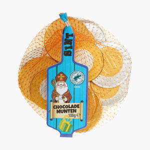 Chocolade muntjes in net 100g