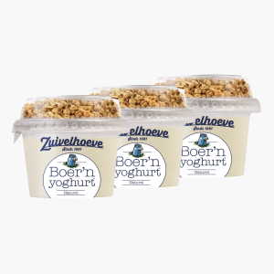 Zuivelhoeve Boer'n yoghurt naturel & muesli 170g 3x